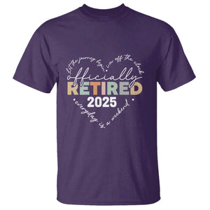 Officially Retired 2025 T Shirt Women Retirement Vintage TS10 Purple Print Your Wear