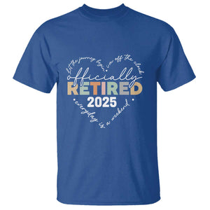 Officially Retired 2025 T Shirt Women Retirement Vintage TS10 Royal Blue Print Your Wear