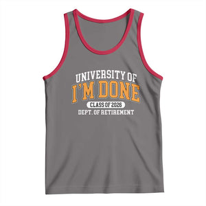 Retired Est 2026 Tank Top Funny University Of I'm Done Class Of 2025 TS10 Deep Heather Red Print Your Wear