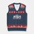 Christian Fishing V-Neck Knit Sweater Vest Even Jesus Had A Fish Story Funny Fisherman TS10 Navy Red Print Your Wear