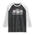 Christian Fishing Raglan Shirt Even Jesus Had A Fish Story Funny Fisherman TS10 Black White Print Your Wear