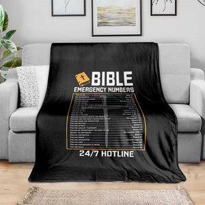 Bible Emergency Numbers Throw Blanket Funny Christian Bible Jesus Religious TS10 Print Your Wear