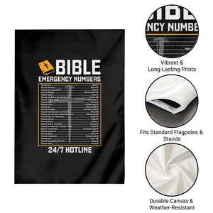 Bible Emergency Numbers Garden Flag Funny Christian Bible Jesus Religious TS10 Print Your Wear