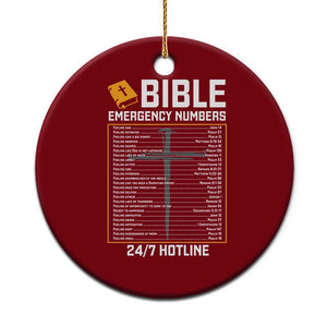 Bible Emergency Numbers Ceramic Ornament Funny Christian Bible Jesus Religious TS10 1pc Red Print Your Wear