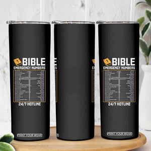 Bible Emergency Numbers Skinny Tumbler Funny Christian Bible Jesus Religious TS10 Print Your Wear