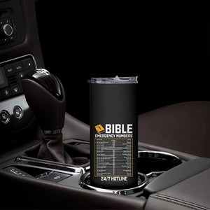 Bible Emergency Numbers Skinny Tumbler Funny Christian Bible Jesus Religious TS10 Print Your Wear