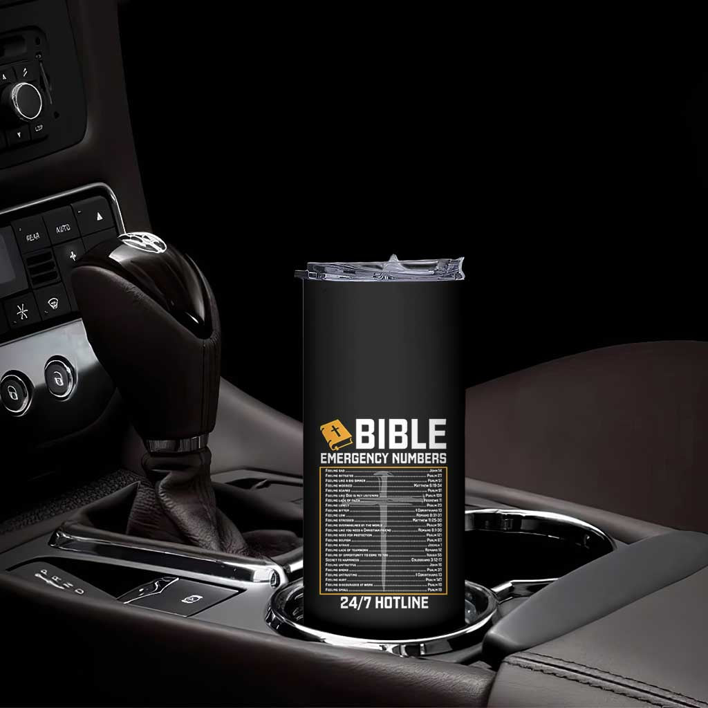 Bible Emergency Numbers Skinny Tumbler Funny Christian Bible Jesus Religious TS10 Print Your Wear