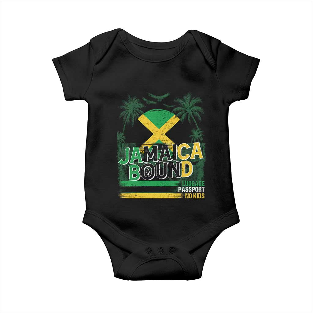Jamaican Travel Baby Onesie Straight Trippin Jamaica Vacation Retro TS10 Black Print Your Wear