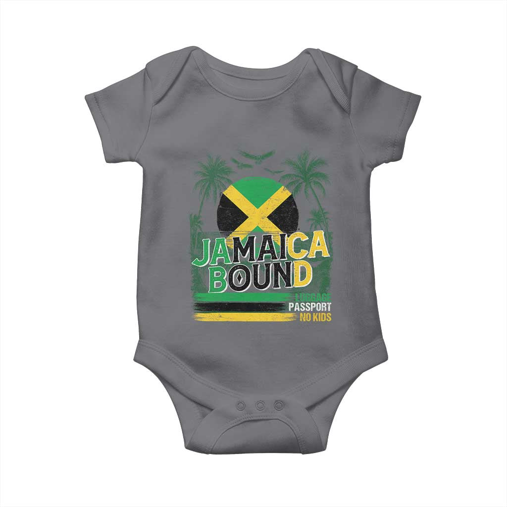 Jamaican Travel Baby Onesie Straight Trippin Jamaica Vacation Retro TS10 Charcoal Print Your Wear