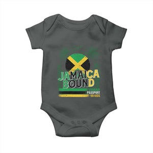 Jamaican Travel Baby Onesie Straight Trippin Jamaica Vacation Retro TS10 Dark Heather Print Your Wear