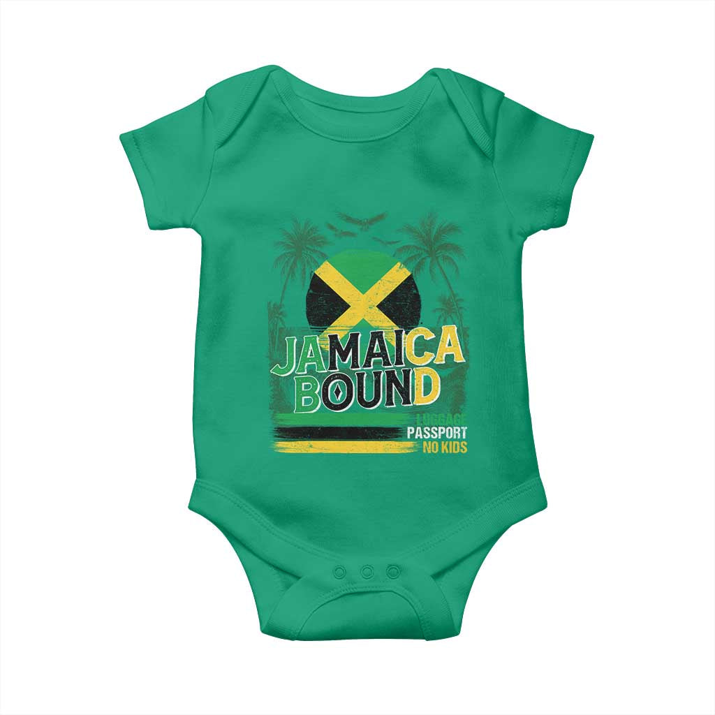 Jamaican Travel Baby Onesie Straight Trippin Jamaica Vacation Retro TS10 Irish Green Print Your Wear