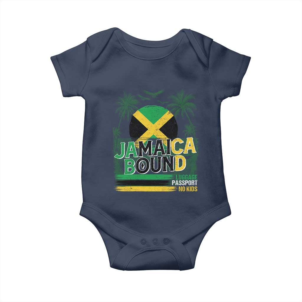 Jamaican Travel Baby Onesie Straight Trippin Jamaica Vacation Retro TS10 Navy Print Your Wear