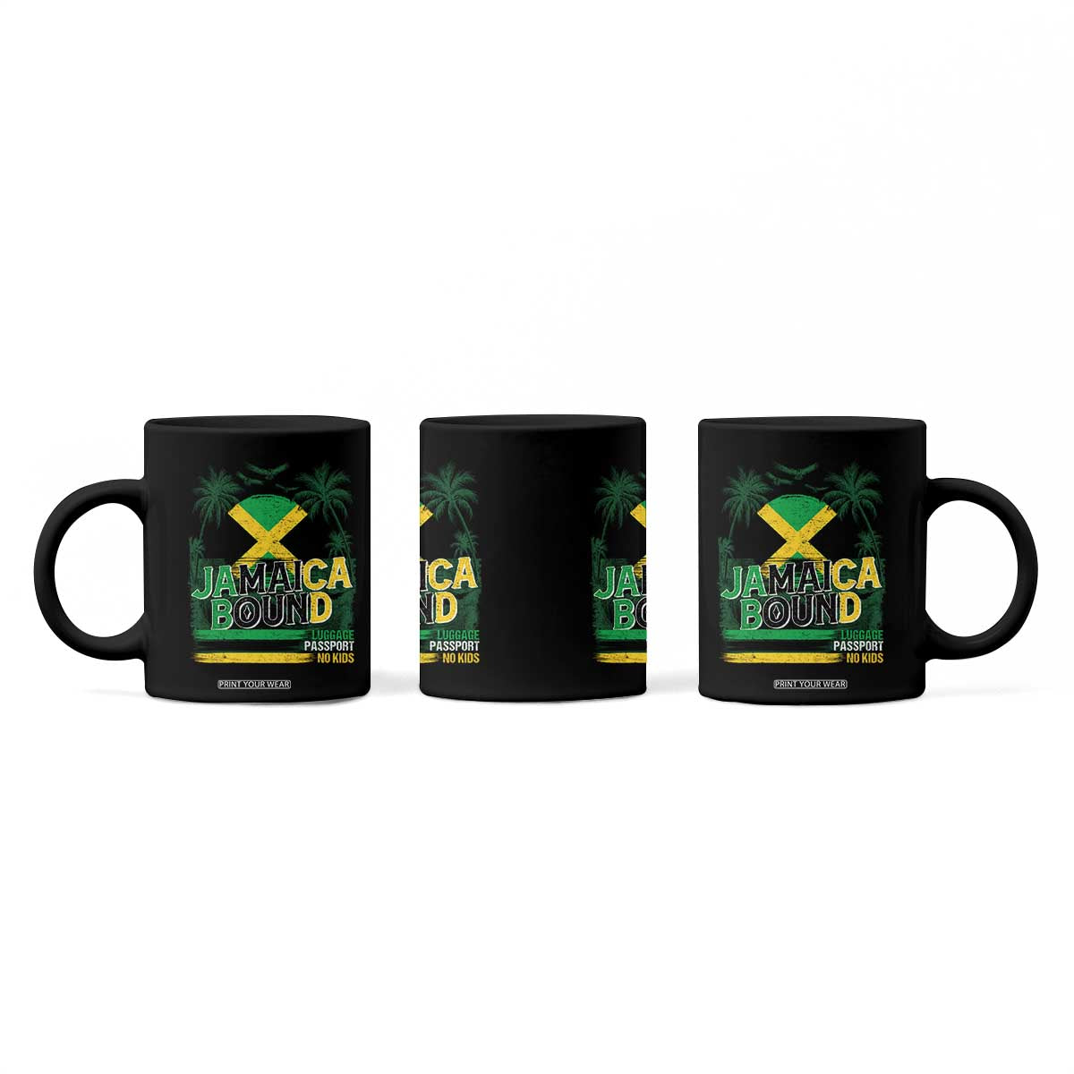Jamaican Travel Coffee Mug Straight Trippin Jamaica Vacation Retro TS10 Print Your Wear