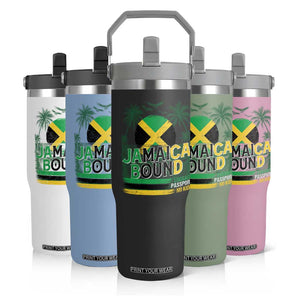 Jamaican Travel Flip Straw Tumbler Straight Trippin Jamaica Vacation Retro TS10 Print Your Wear