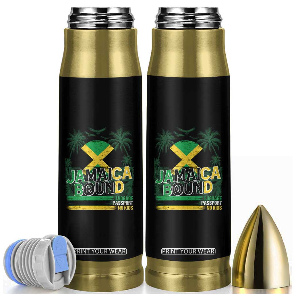 Jamaican Travel Bullet Tumbler Straight Trippin Jamaica Vacation Retro TS10 Black Print Your Wear