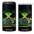 Jamaican Travel 4 in 1 Can Cooler Tumbler Straight Trippin Jamaica Vacation Retro TS10 One Size: 16 oz Black Print Your Wear