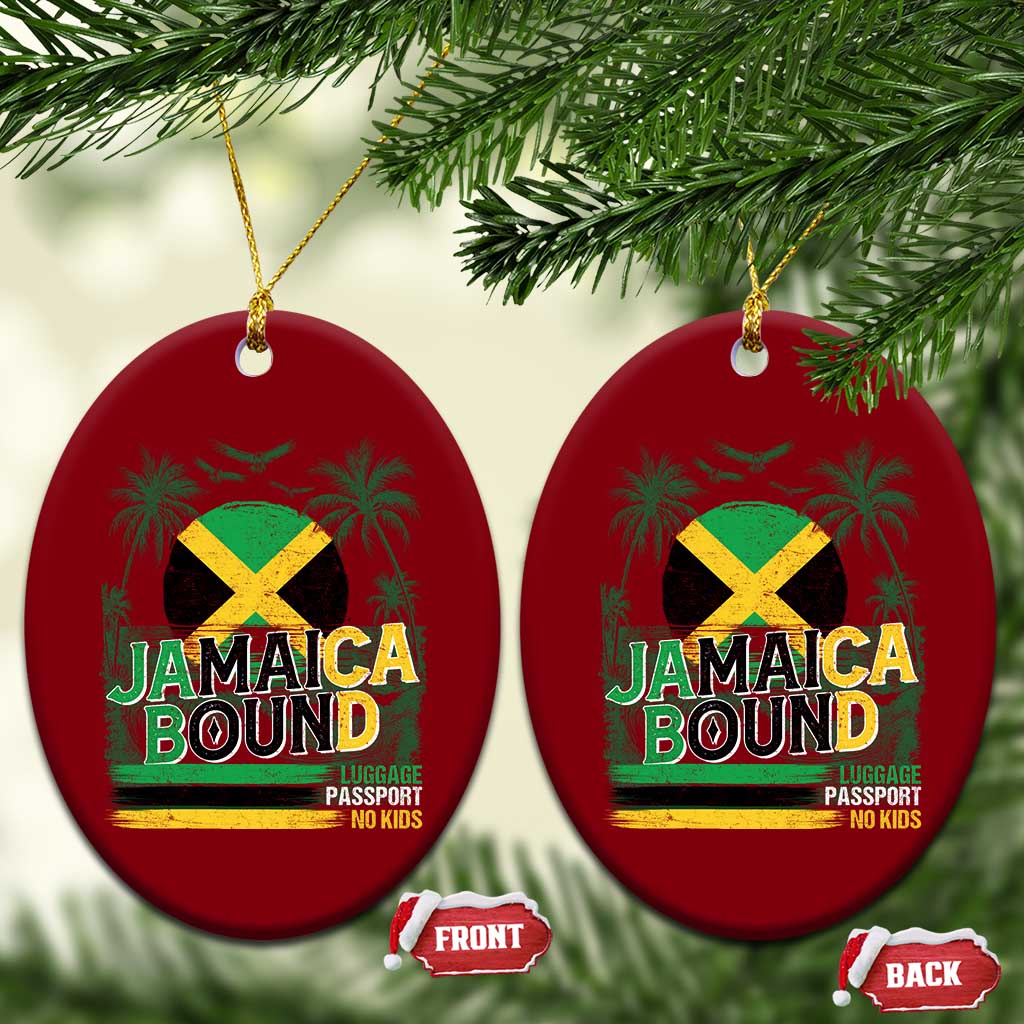 Jamaican Travel Ceramic Ornament Straight Trippin Jamaica Vacation Retro TS10 Print Your Wear