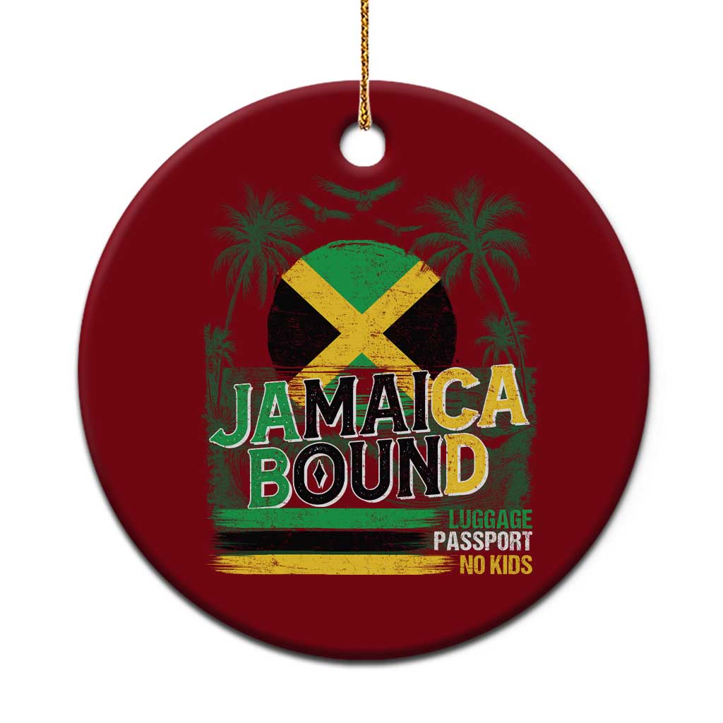 Jamaican Travel Ceramic Ornament Straight Trippin Jamaica Vacation Retro TS10 1pc Red Print Your Wear