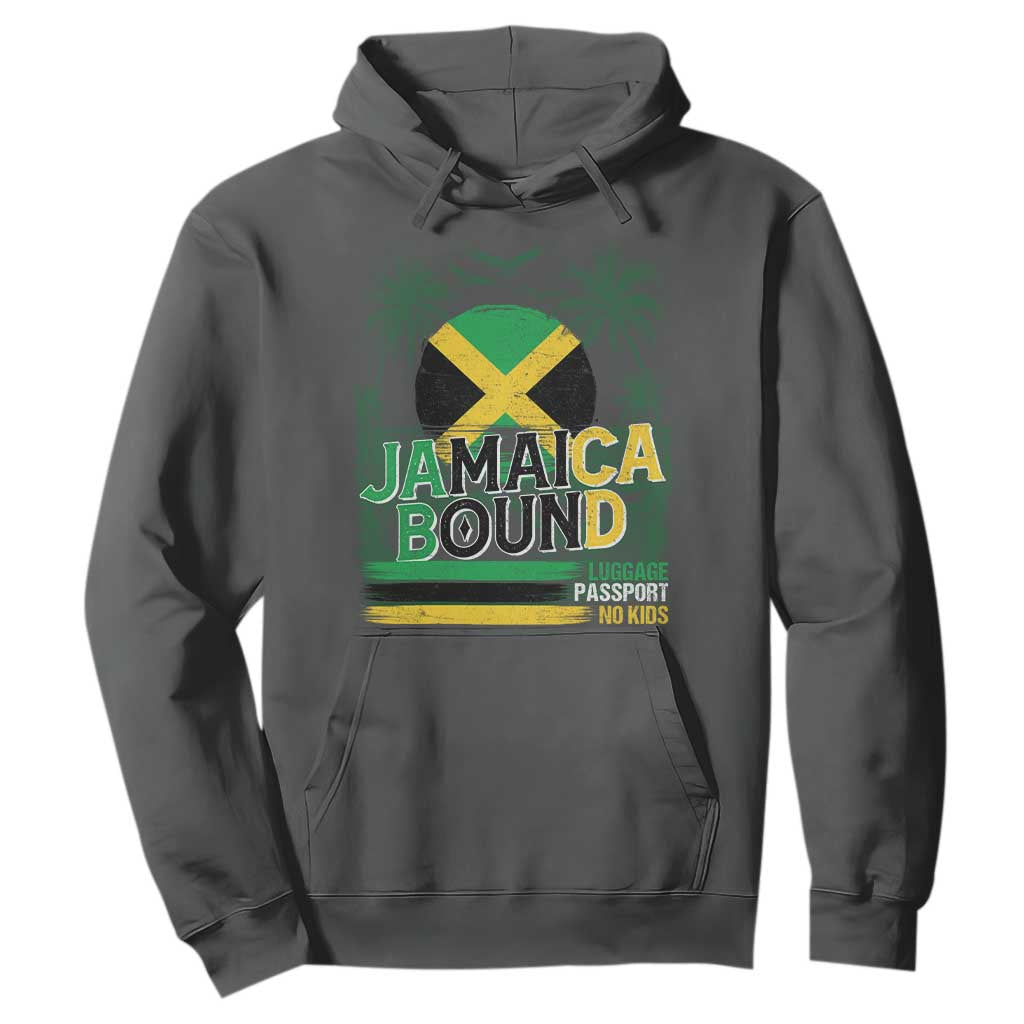 Jamaican Travel Hoodie Straight Trippin Jamaica Vacation Retro TS10 Dark Heather Print Your Wear