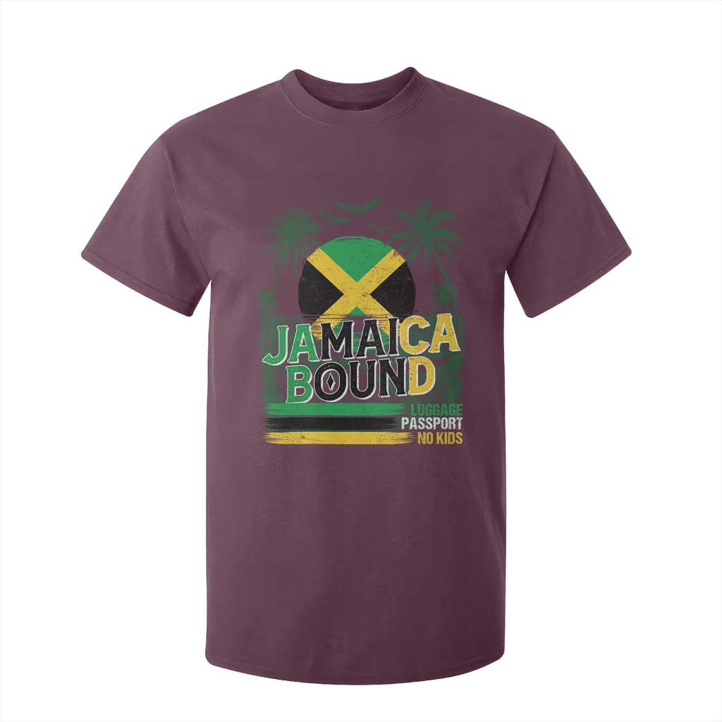 Jamaican Travel T Shirt For Kid Straight Trippin Jamaica Vacation Retro TS10 Maroon Print Your Wear
