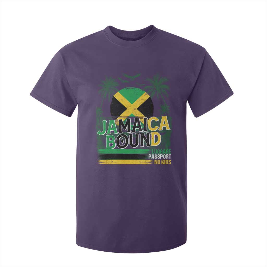 Jamaican Travel T Shirt For Kid Straight Trippin Jamaica Vacation Retro TS10 Purple Print Your Wear