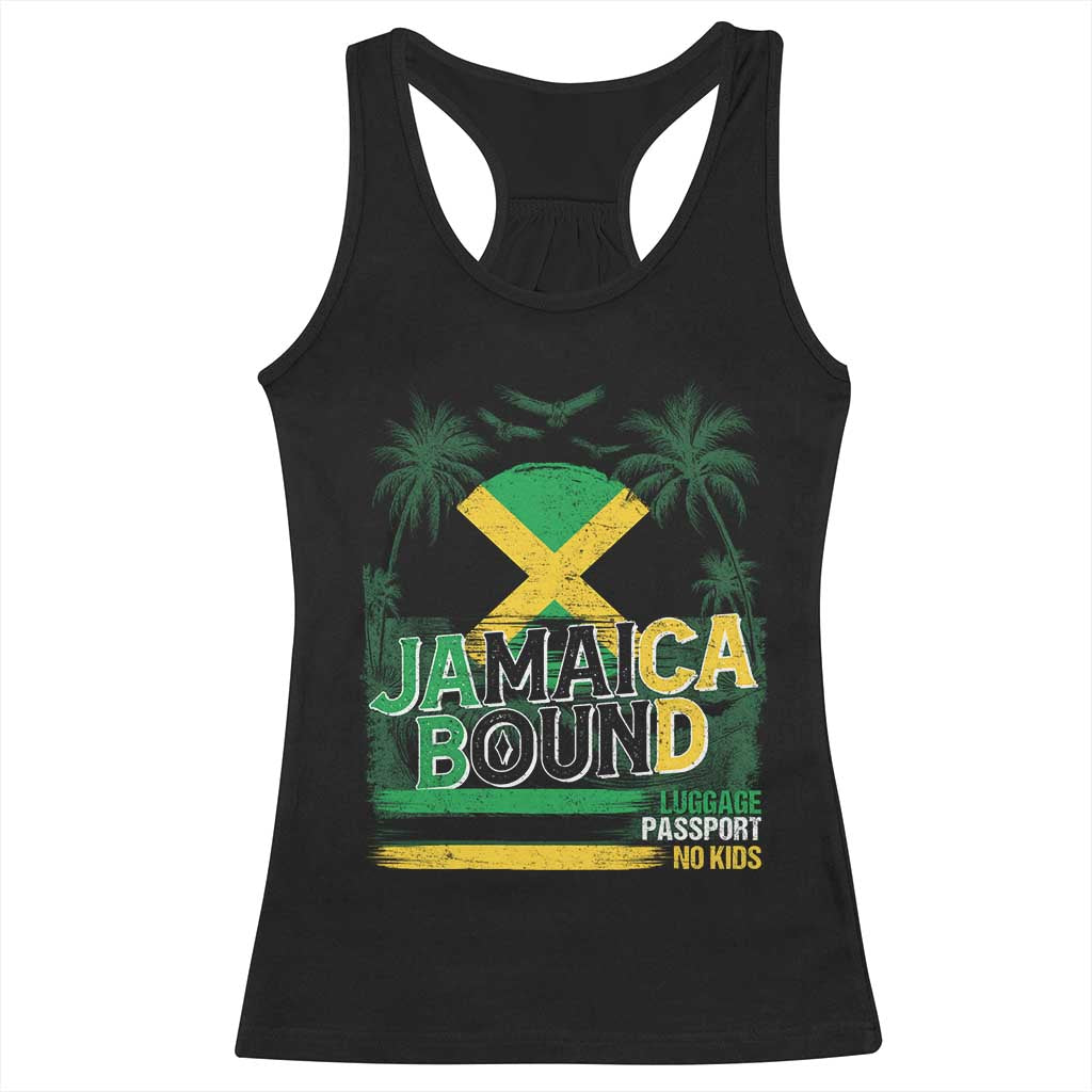 Jamaican Travel Racerback Tank Top Straight Trippin Jamaica Vacation Retro TS10 Black Print Your Wear