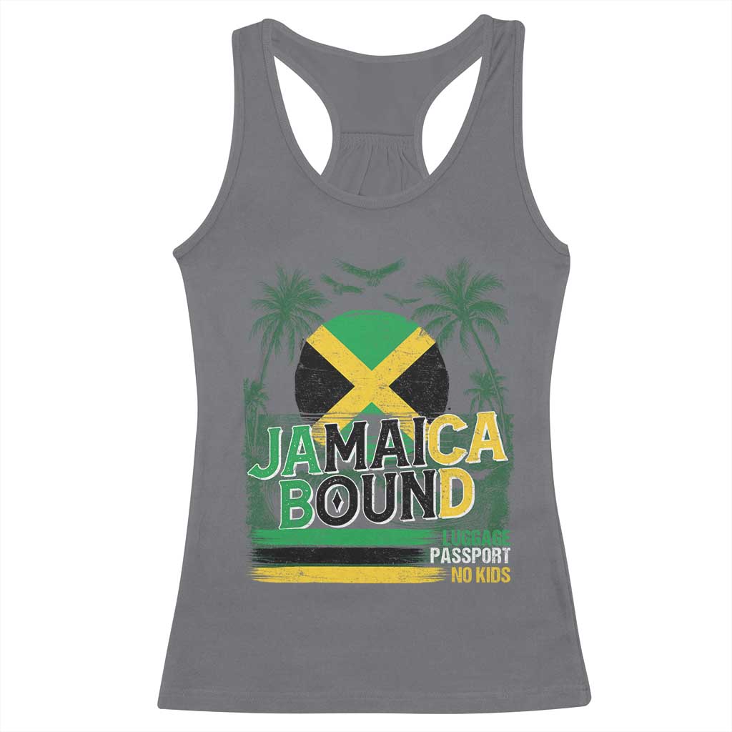 Jamaican Travel Racerback Tank Top Straight Trippin Jamaica Vacation Retro TS10 Charcoal Print Your Wear