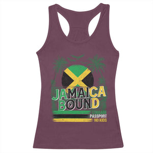 Jamaican Travel Racerback Tank Top Straight Trippin Jamaica Vacation Retro TS10 Maroon Print Your Wear
