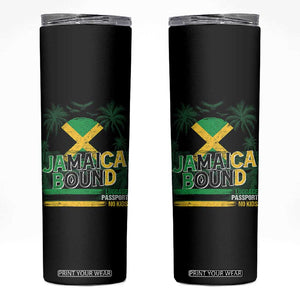 Jamaican Travel Skinny Tumbler Straight Trippin Jamaica Vacation Retro TS10 Black Print Your Wear