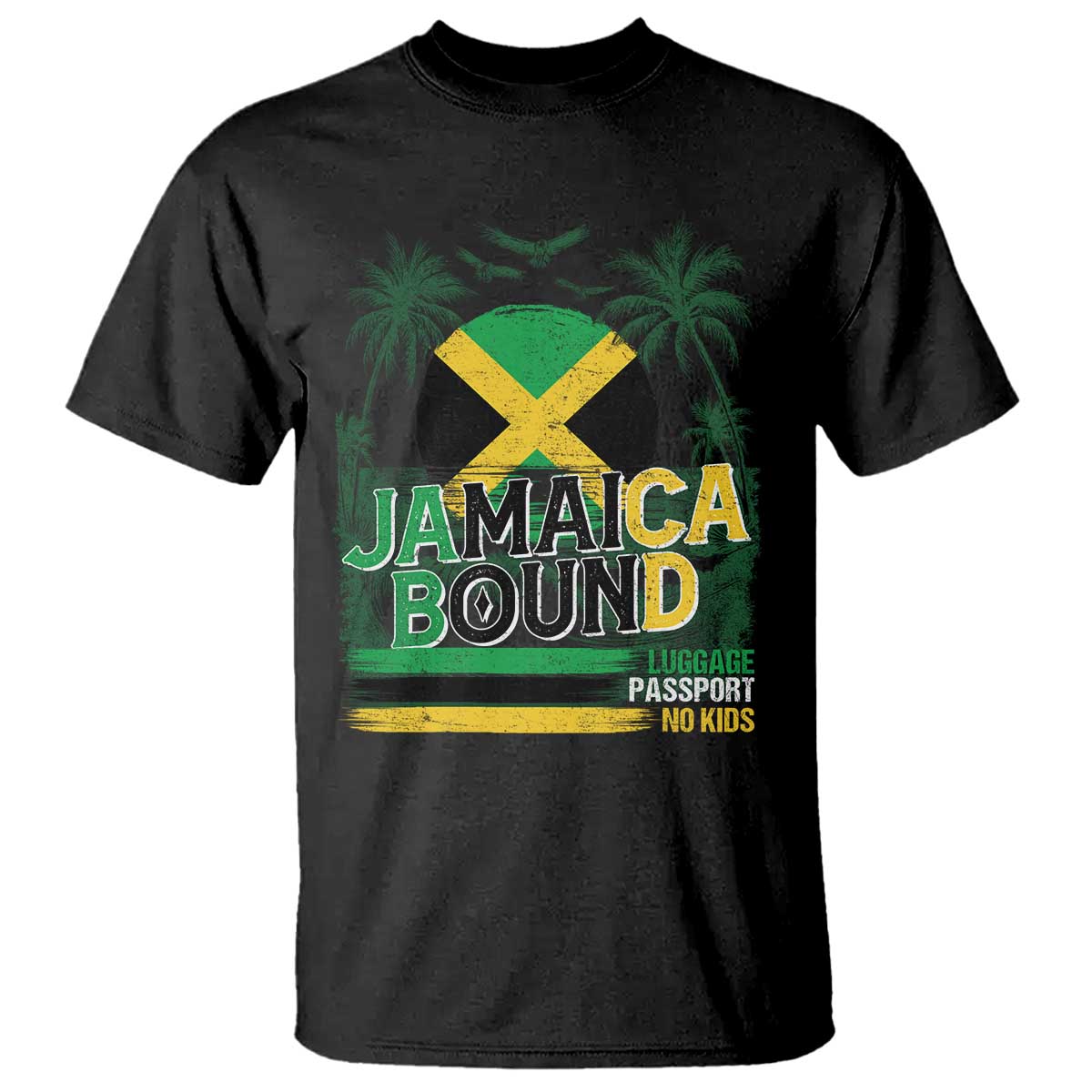 Jamaican Travel T Shirt Straight Trippin Jamaica Vacation Retro TS10 Black Print Your Wear