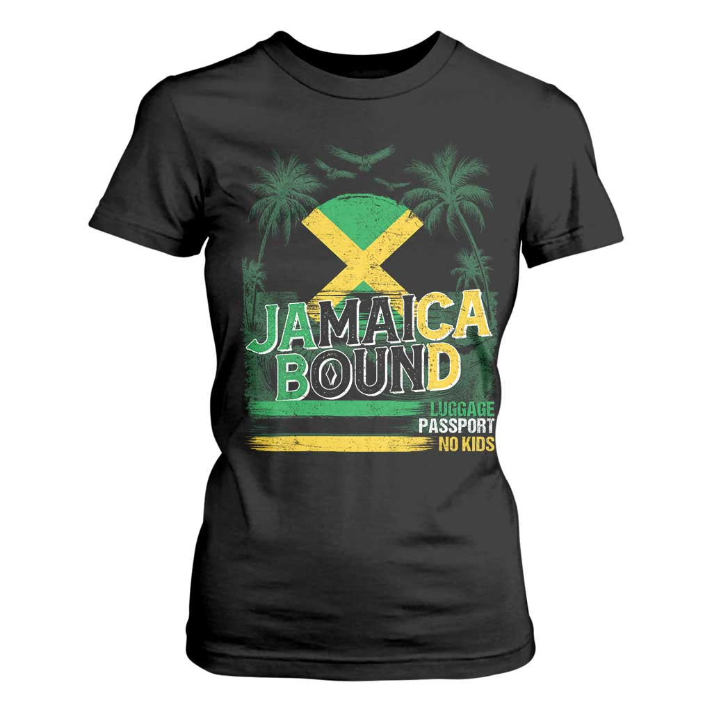 Jamaican Travel T Shirt For Women Straight Trippin Jamaica Vacation Retro TS10 Black Print Your Wear