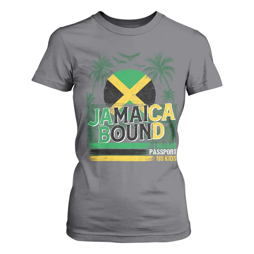 Jamaican Travel T Shirt For Women Straight Trippin Jamaica Vacation Retro TS10 Charcoal Print Your Wear