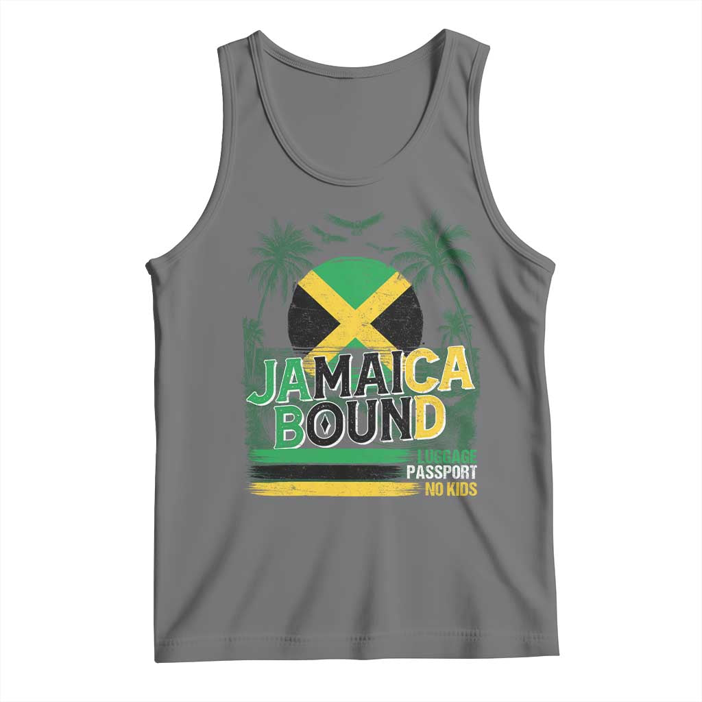 Jamaican Travel Tank Top Straight Trippin Jamaica Vacation Retro TS10 Black Heather Print Your Wear