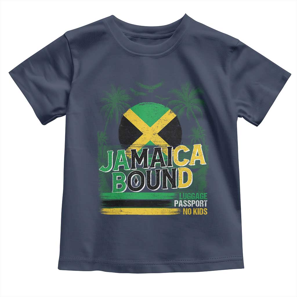 Jamaican Travel Toddler T Shirt Straight Trippin Jamaica Vacation Retro TS10 Navy Print Your Wear