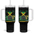Jamaican Travel Tumbler With Handle Straight Trippin Jamaica Vacation Retro TS10 One Size: 40 oz Black Print Your Wear