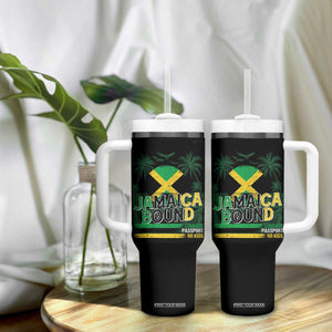 Jamaican Travel Tumbler With Handle Straight Trippin Jamaica Vacation Retro TS10 Print Your Wear