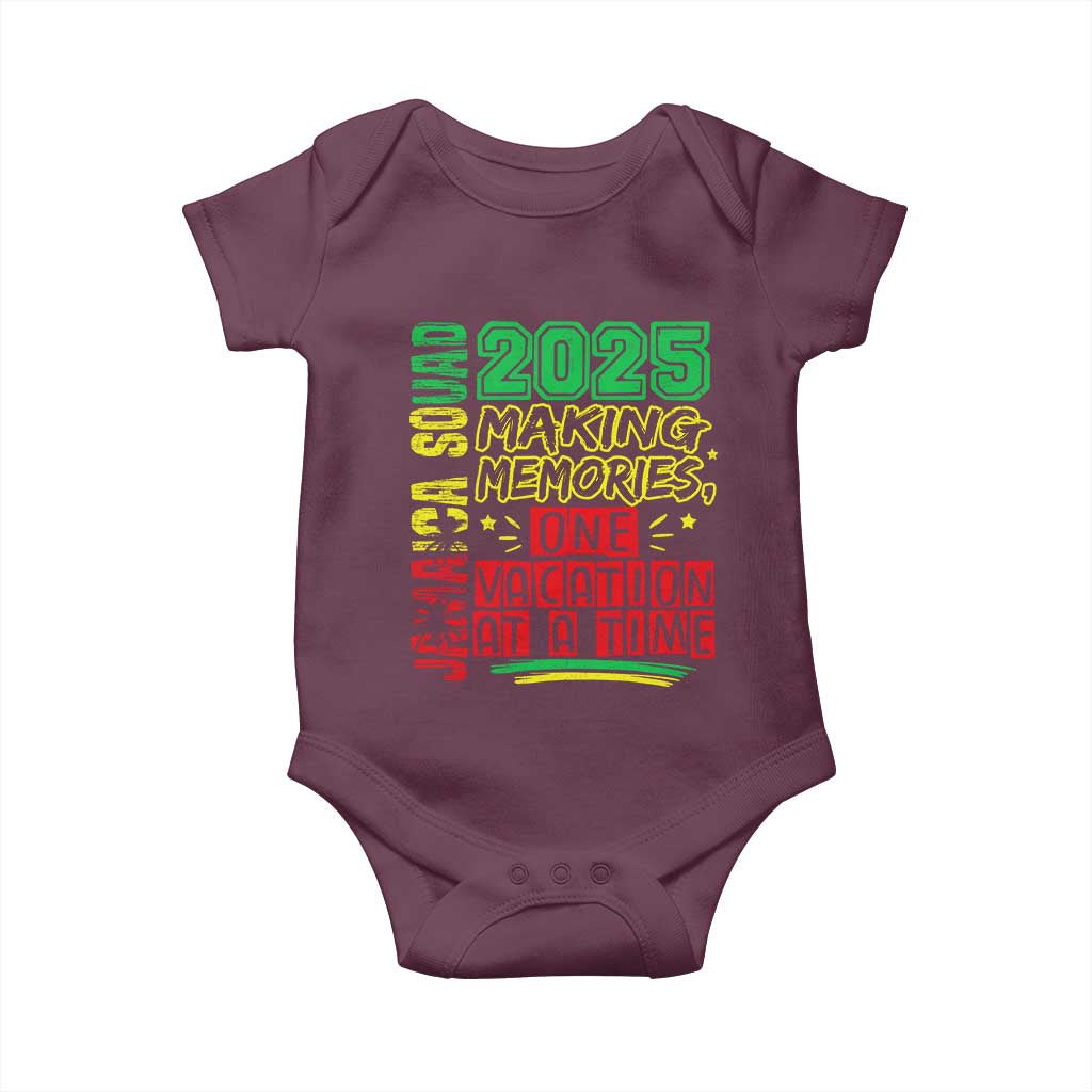 Vacation Jamaica 2025 Baby Onesie Matching Family Jamaica Squad TS10 Maroon Print Your Wear