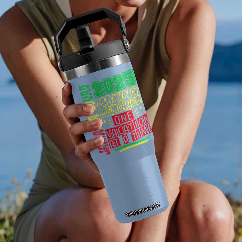 Vacation Jamaica 2025 Flip Straw Tumbler Matching Family Jamaica Squad TS10 One Size: 30 oz Light Blue Print Your Wear