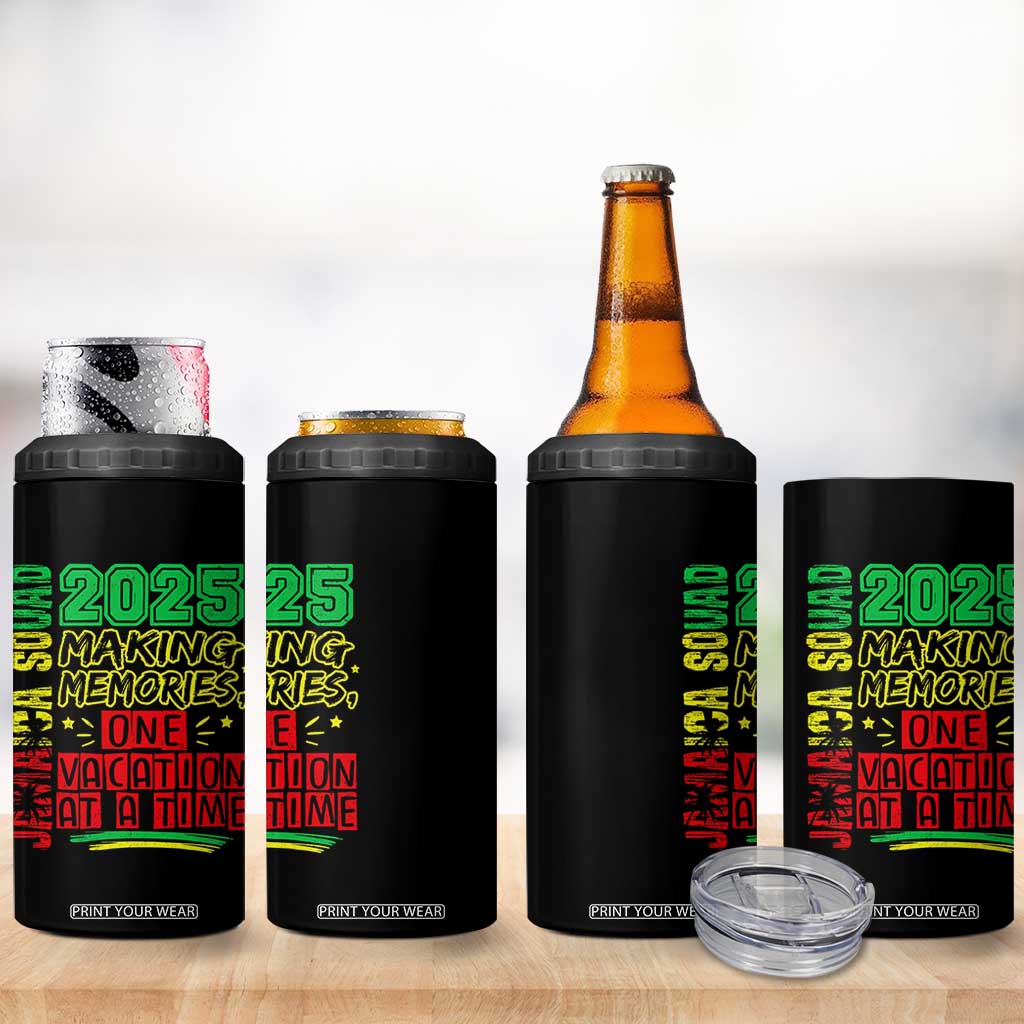 Vacation Jamaica 2025 4 in 1 Can Cooler Tumbler Matching Family Jamaica Squad TS10 Print Your Wear