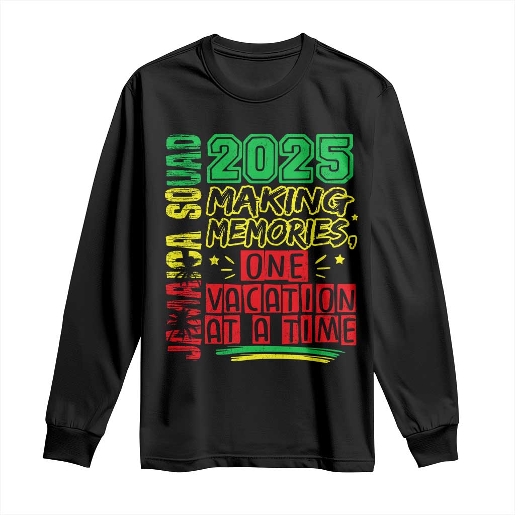 Vacation Jamaica 2025 Long Sleeve Shirt Matching Family Jamaica Squad TS10 Black Print Your Wear