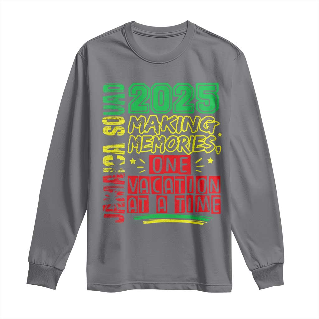 Vacation Jamaica 2025 Long Sleeve Shirt Matching Family Jamaica Squad TS10 Charcoal Print Your Wear