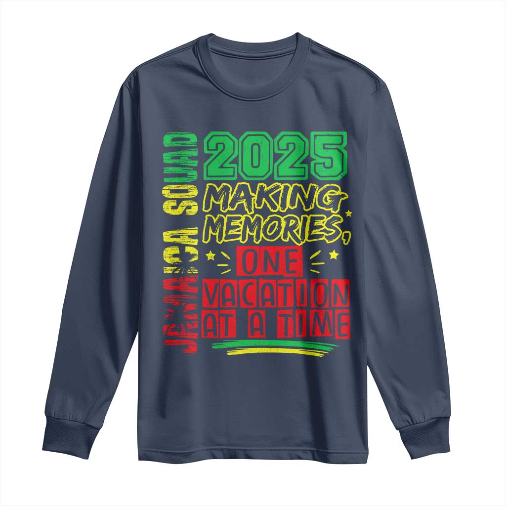 Vacation Jamaica 2025 Long Sleeve Shirt Matching Family Jamaica Squad TS10 Navy Print Your Wear