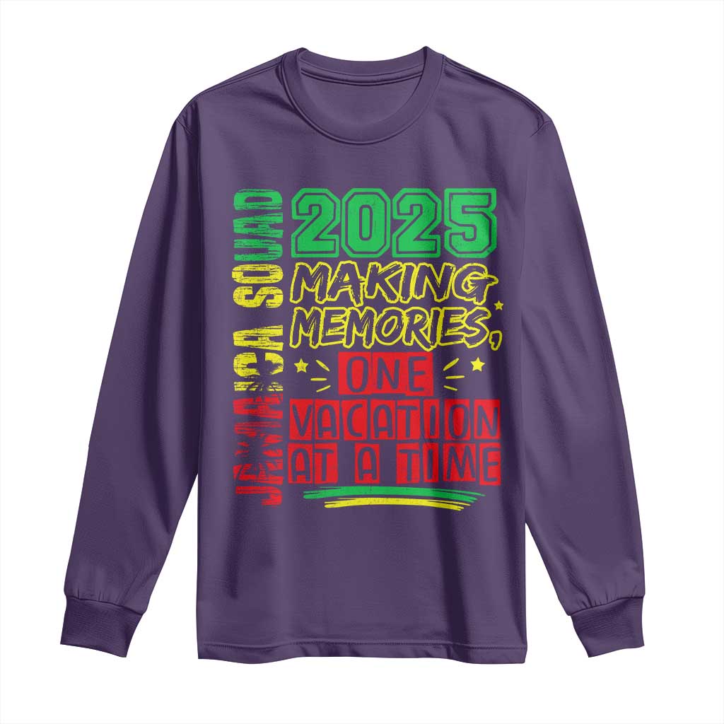 Vacation Jamaica 2025 Long Sleeve Shirt Matching Family Jamaica Squad TS10 Purple Print Your Wear