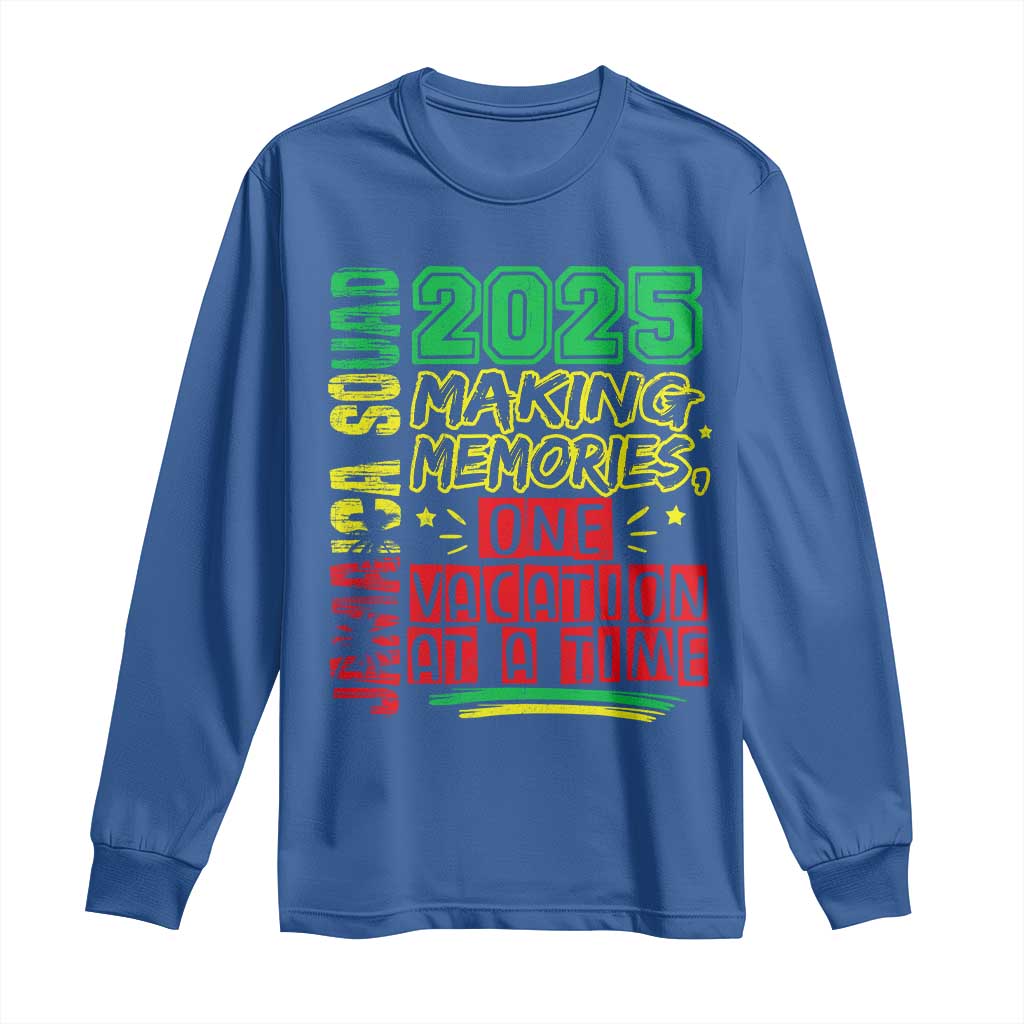 Vacation Jamaica 2025 Long Sleeve Shirt Matching Family Jamaica Squad TS10 Royal Blue Print Your Wear