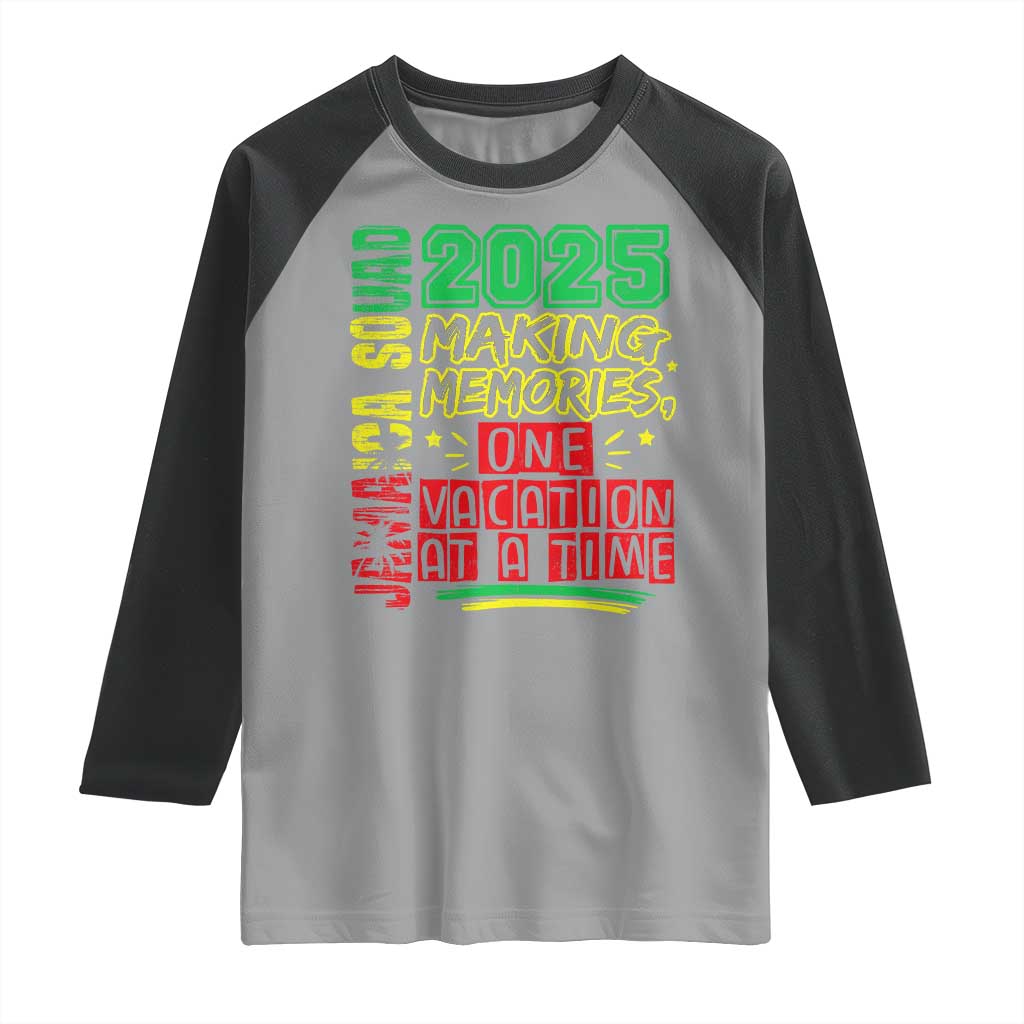 Vacation Jamaica 2025 Raglan Shirt Matching Family Jamaica Squad TS10 Sport Gray Black Print Your Wear