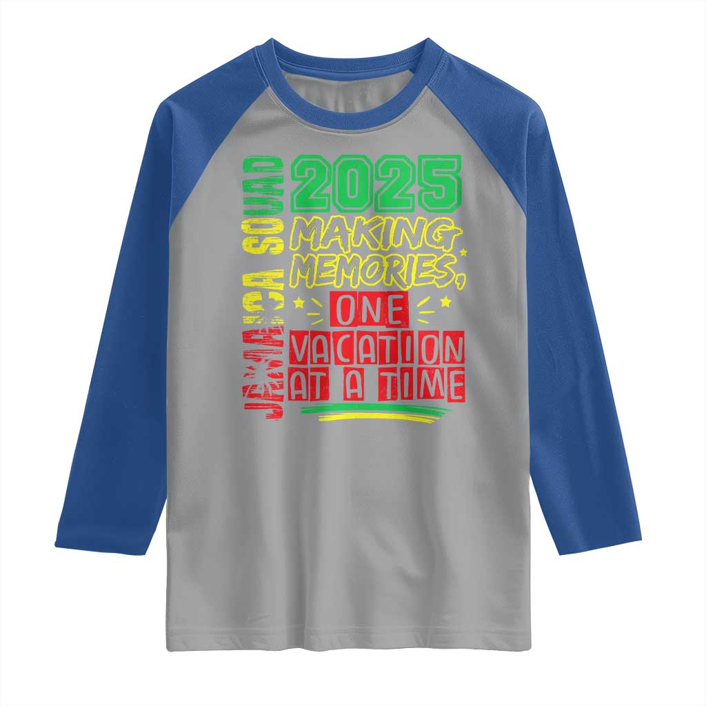 Vacation Jamaica 2025 Raglan Shirt Matching Family Jamaica Squad TS10 Sport Gray Royal Print Your Wear