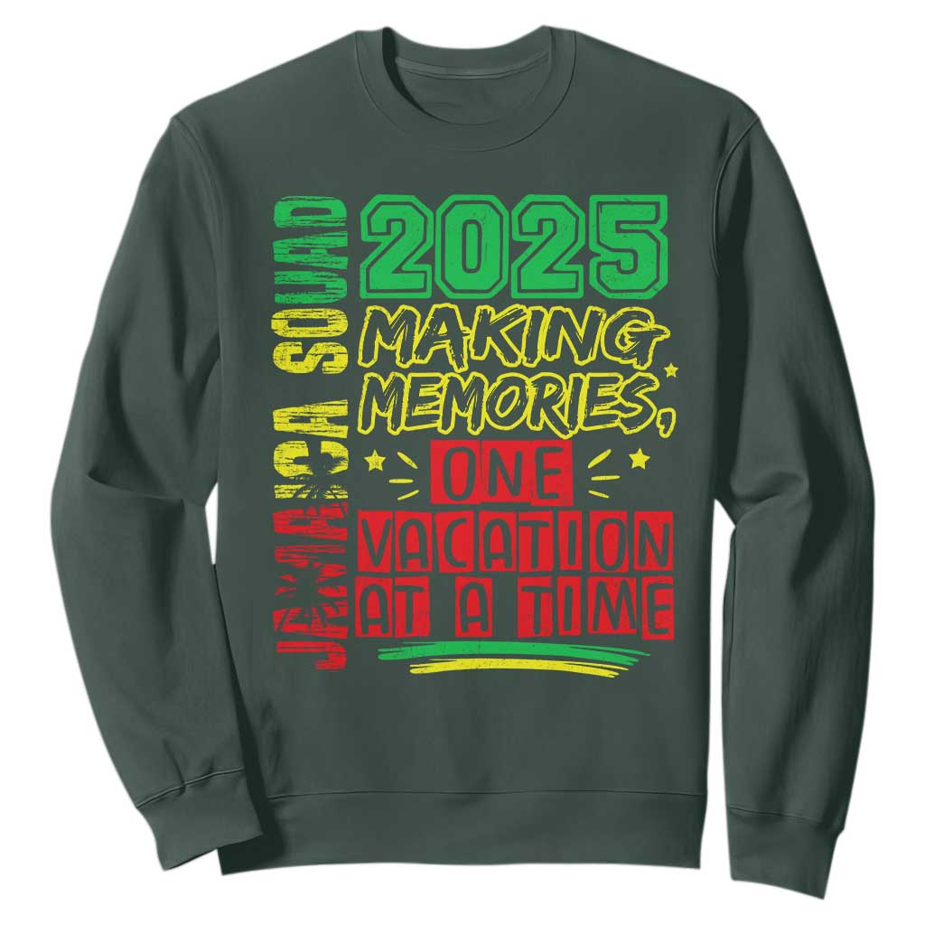 Vacation Jamaica 2025 Sweatshirt Matching Family Jamaica Squad TS10 Dark Forest Green Print Your Wear