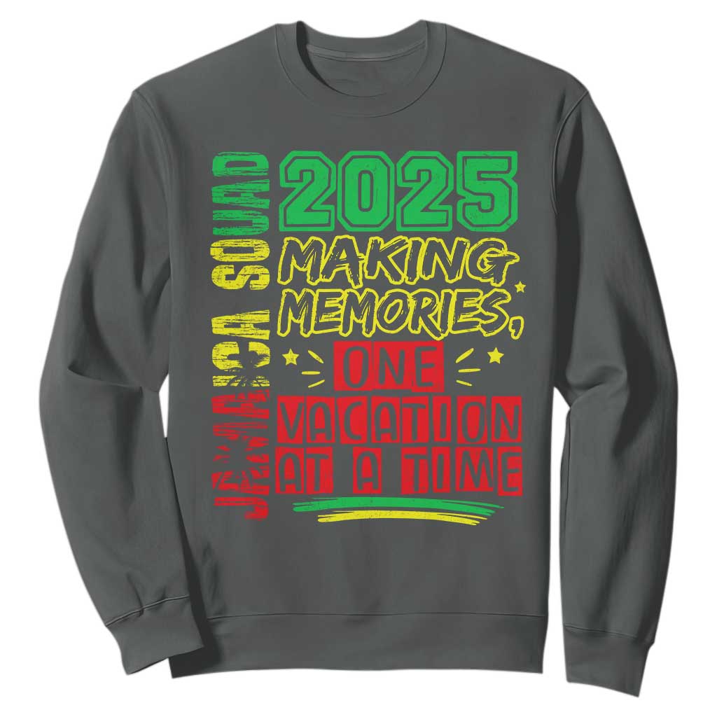 Vacation Jamaica 2025 Sweatshirt Matching Family Jamaica Squad TS10 Dark Heather Print Your Wear