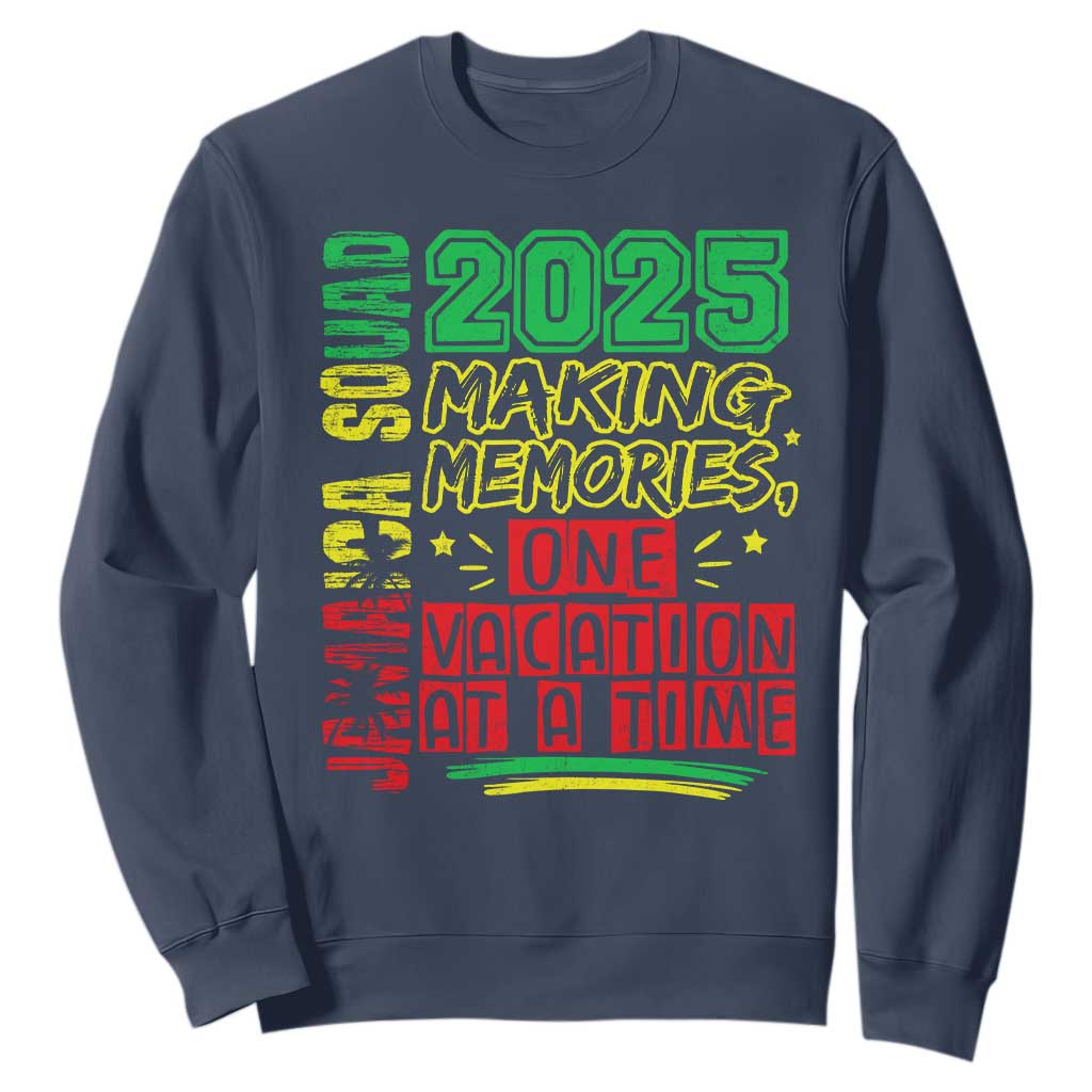 Vacation Jamaica 2025 Sweatshirt Matching Family Jamaica Squad TS10 Navy Print Your Wear