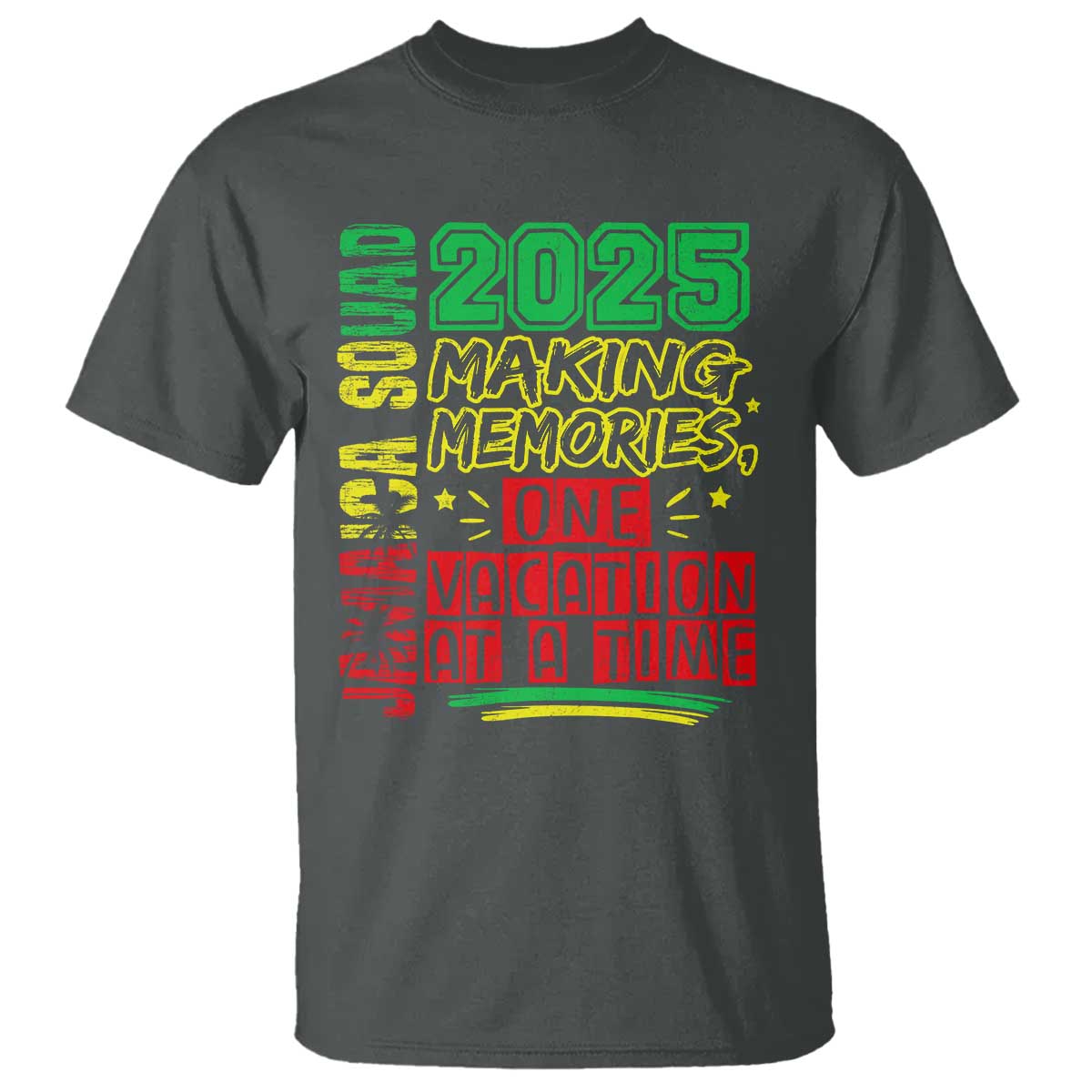 Vacation Jamaica 2025 T Shirt Matching Family Jamaica Squad TS10 Dark Heather Print Your Wear